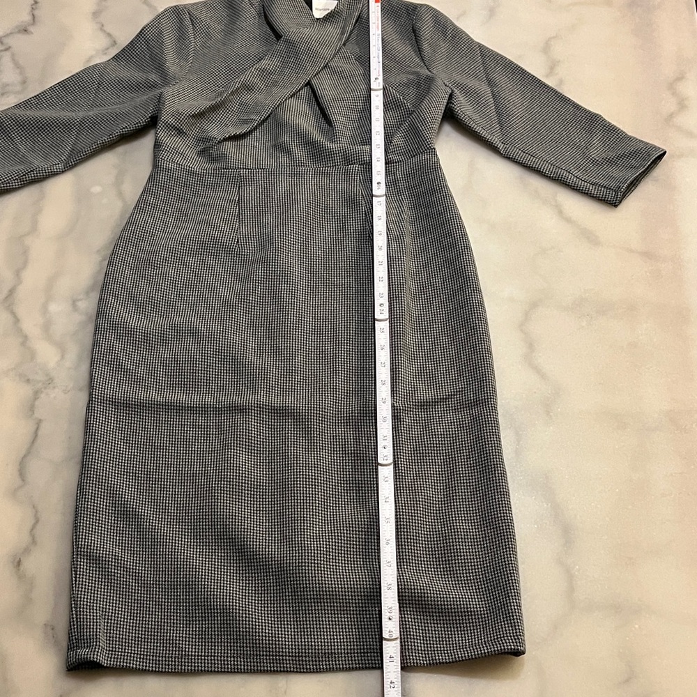 🎈3/4 Sleeve Gray Black Midi Dress🎁$20 Bundle up to 5 lbs Sale 📦 - Picture 5 of 14
